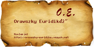 Oravszky Euridiké névjegykártya